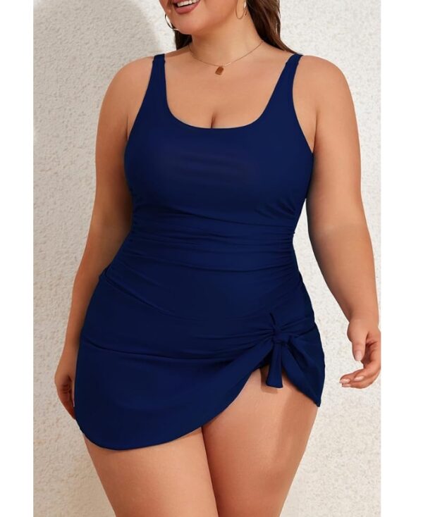 SIZE 4XL* Eomenie Plus Size Swimdress for Women One Piece Swimsuit Tummy Control Swim Dresses Skirt Bathing Suit | EZ Auction