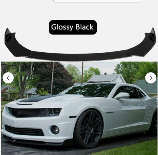 For Chevy Camaro Protector Front Bumper Chin Lip Splitter Spoiler Glossy Black | EZ Auction