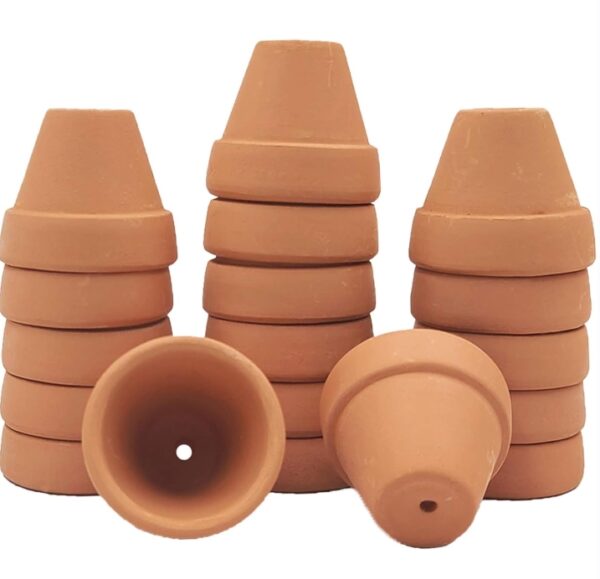 Yishang mini Terracotta Pots with Drainage Holes - 1.2 inches Succulent Cactus Nursery Planter,tiny Clay Nursery Pots for Indoor/Outdoor Mini Plant, DIY Crafts, Wedding Favors(18 Pack) | EZ Auction