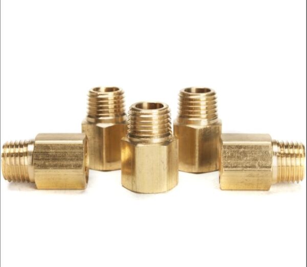 LTWFITTING Brass Pipe Fitting 1/4" NPT Female x 1/4" NPT Male Adapter Fuel Gas Air(Pack of 5) | EZ Auction