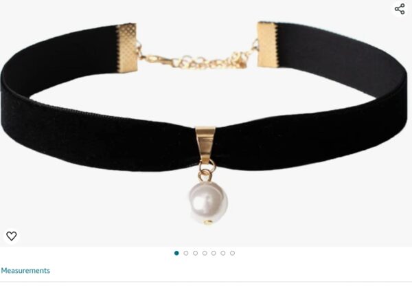 JAKAWIN Pearl Choker Necklace Adjustable Black Collar Necklaces for Women NK130 (A-Pearl) | EZ Auction