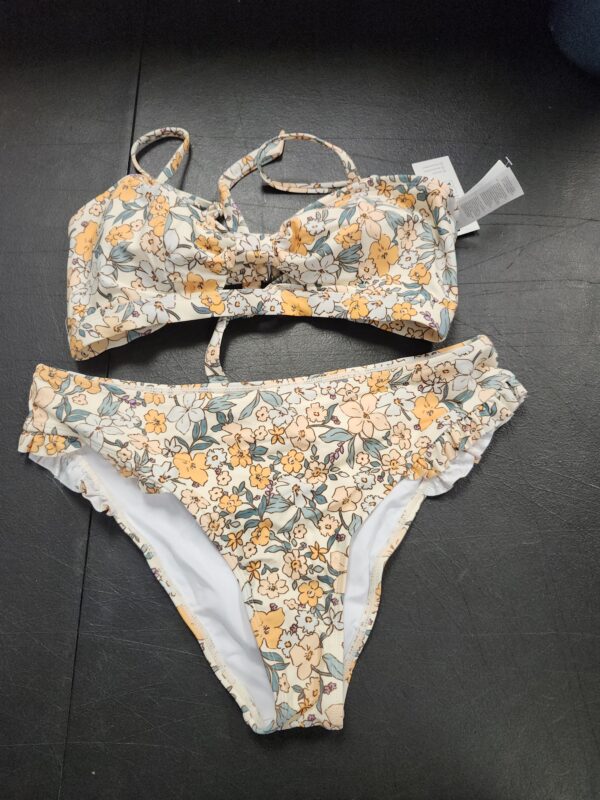 *** MEDIUM***CUPSHE Bikini Set for Women Two Piece Swimsuits High Waist Criss Cross Back Tie Cut Out Ditsy Print | EZ Auction