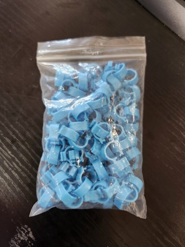 100PCS Pigeon Foot Rings 8mm Blue Identification Leg Bands Pigeon Leg Bands Plastic Clip Marker Tag | EZ Auction