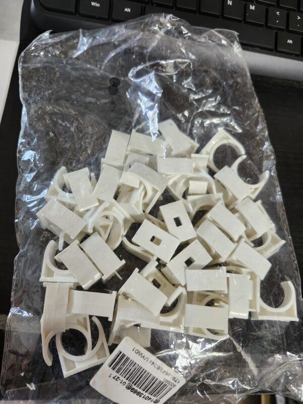 120pcs 1/4 Inch (16mm) U-Shaped PVC Water Pipe Clamps, White PVC U Clips, Compatible with 1/4" OD PVC Pipe | EZ Auction