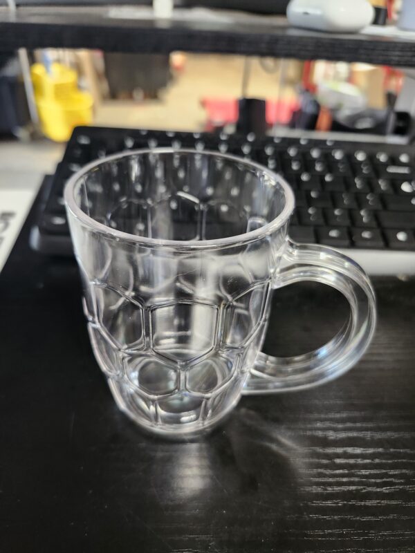 Acrylic Beer Mug Heat Resistance Clear Coffee Mug Water Tea Milk Juice Cup Drinking Mug With Handle Office Drinkware | EZ Auction