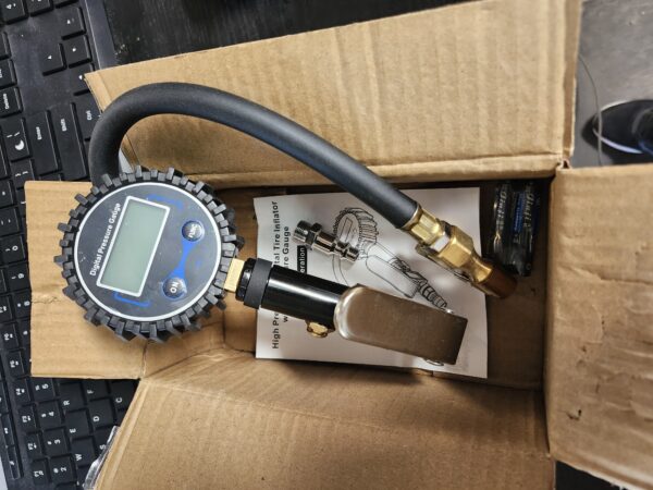 Digital Tire Pressure Gauge with Inflator for Truck/Car/Bike | EZ Auction