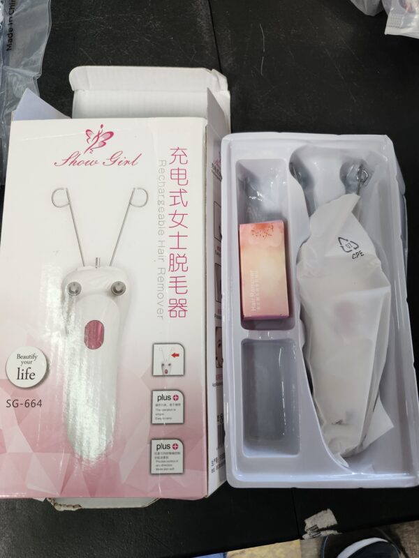 ***DOES NOT COME WITH CHARGER***Threading Hair Removal Epilator for Women, Electric Facial Threading Hair Removal for Women, Threading Face Epilator for Fine Hairs on Face, Chin, Upper Lip, Arms(Pink) | EZ Auction