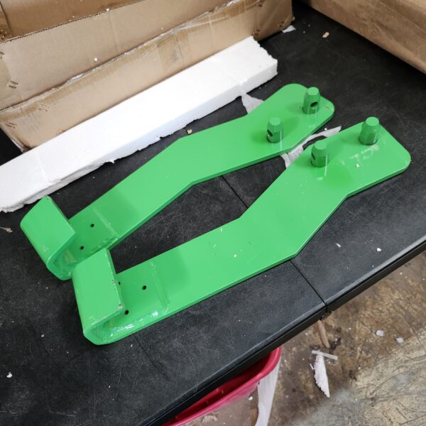 HECASA Steel Tractor Loader Quick Tach Weld On Mounting Brackets Compatible with John Deere Tractor Loaders (Top Pin Fits 200, 300, and 400 Series Loaders,Bottom Pin Fits 500 Series Loaders) | EZ Auction