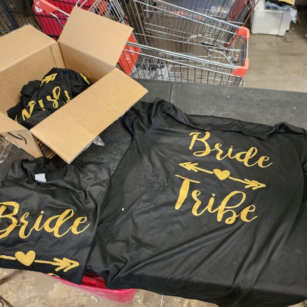 ***PACK OF 4***(SIZE 3XL)P&B Wedding Bridal Party Gear BRIDE TRIBE Women's T-shirt | EZ Auction