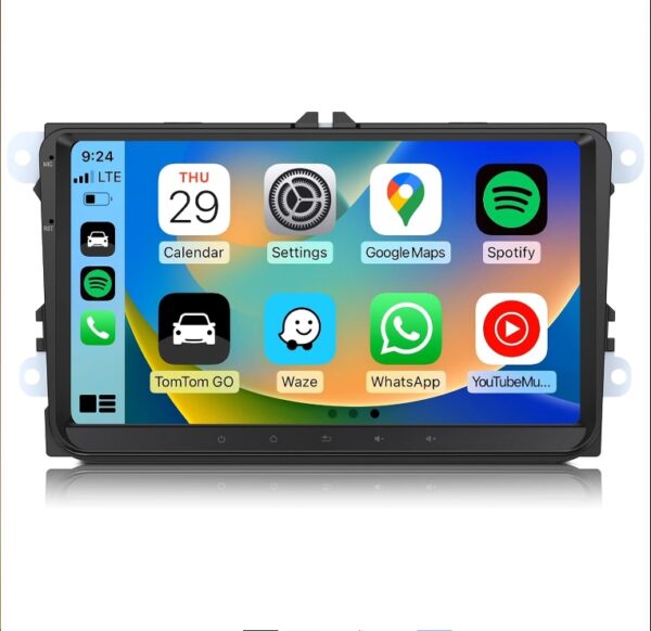 *Compatible with Volkswagen/SEAT/Skoda* Eonon CarPlay & Android Auto Car Stereo Android 10 Car Radio 2+32GB, Compatible with Volkswagen/SEAT/Skoda, Bluetooth 5.0-9 Inch-Q53SE | EZ Auction