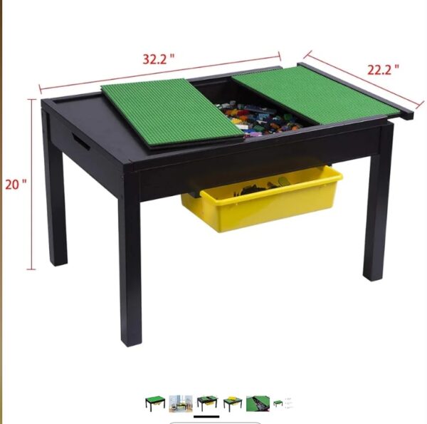 UTEX Large 2 in 1 Kid Activity Table with Storage for Older Kids, Play Table for Kids,Boys,Girls, Espresso | EZ Auction