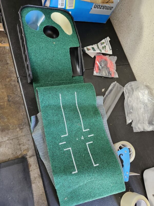 CHAMPKEY Premium Golf Putting Mat Come with Golf Putting Gates - Realistic Rolling Surface with Advanced Alignment Guides Golf Putting Green | EZ Auction