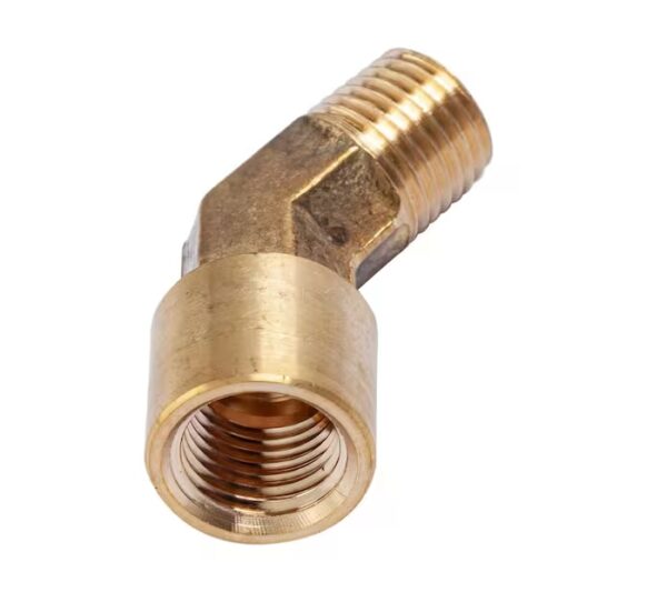 1/4 in. MIP x 1/4 in. FIP Brass Pipe Street 45-Degree Elbow Fitting (5-Pack) | EZ Auction