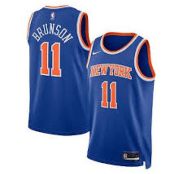 SIZE M* CHILD Nike Jalen Brunson Blue New York Knicks Swingman Jers | EZ Auction