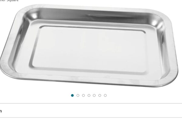 Stainless Steel Tray Dinner Fish Serving Tray Barbecue Grill Pan Vegetable Washing Tray Steel Food Tray Utensil Tray Tray Toaster Oven Pan Tray Cookie Container Square | EZ Auction