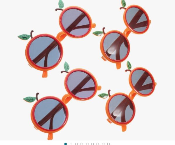 Vaguelly 4pcs Orange Shape Glasses Summer Summer Decor Shades Glasses Summer Party Eyewear Funny Sunglasses Hawaiian Photo Prop Party Decor Beach Party Decorations Party Ornaments Abs | EZ Auction