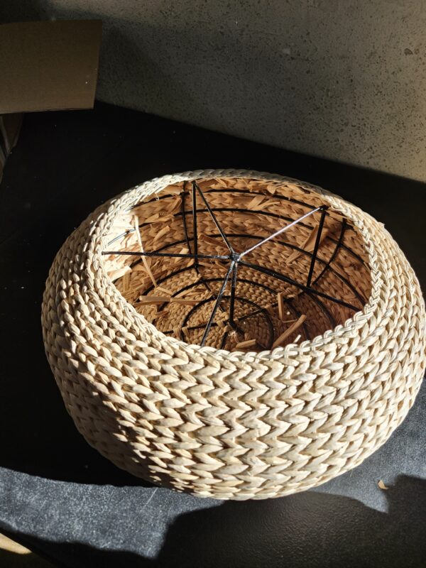 Knitted Straw Flat Seat Cushion, 15.7inch Round Pouf Tatami Cushion Floor | EZ Auction