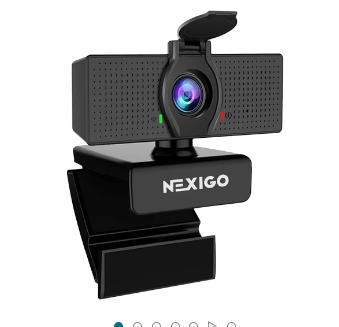 NexiGo N60 Cámara web 1080P, cámara web HD con micrófono y cubierta de