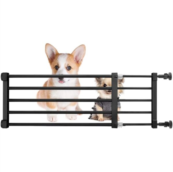 Short Dog Gate Expandable Dog Gate 22"-39.37" to Step Over,Pressure Mount Small Pet Gate,Low Pet Gate-Adjustable,Puppy Gate Indoor for Doorway,Stairs (S(9.45''H),Black) | EZ Auction