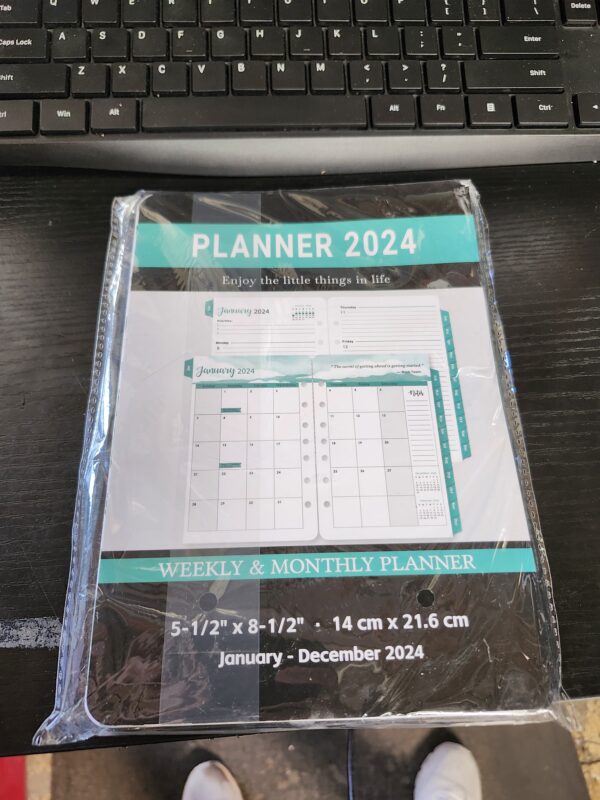 2024 Planner Refills - Planner Refills 2024, 2024 Weekly & Monthly Planner Refills, 2024 Planner Inserts, A5 Planner Refills, A5 Planner Inserts, 5-1/2" x 8-1/4", Jan.2024 - Dec.2024, 7-Hole Punched - | EZ Auction