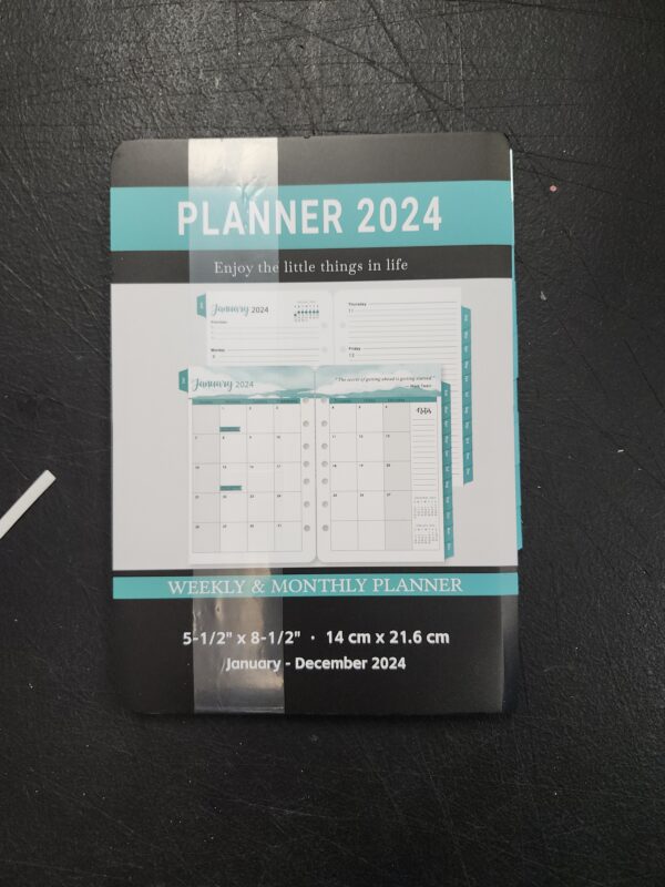 2024 Planner Refills - Planner Refills 2024, 2024 Weekly & Monthly Planner Refills, 2024 Planner Inserts, A5 Planner Refills, A5 Planner Inserts, 5-1/2" x 8-1/4", Jan.2024 - Dec.2024, 7-Hole Punched - | EZ Auction