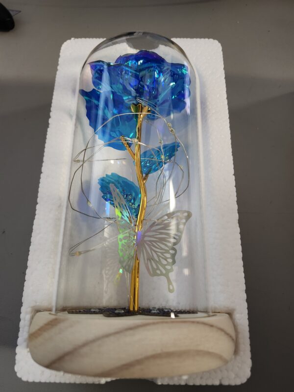 Beferr Mothers Day Mom Gifts for Women Birthday Gifts Galaxy Rose Enchanted Crystal Flower Gift Light Up Rose in Glass Dome Mothers Day Roses Ideas Gifts for Wife Daughter Sister Friend Blue | EZ Auction