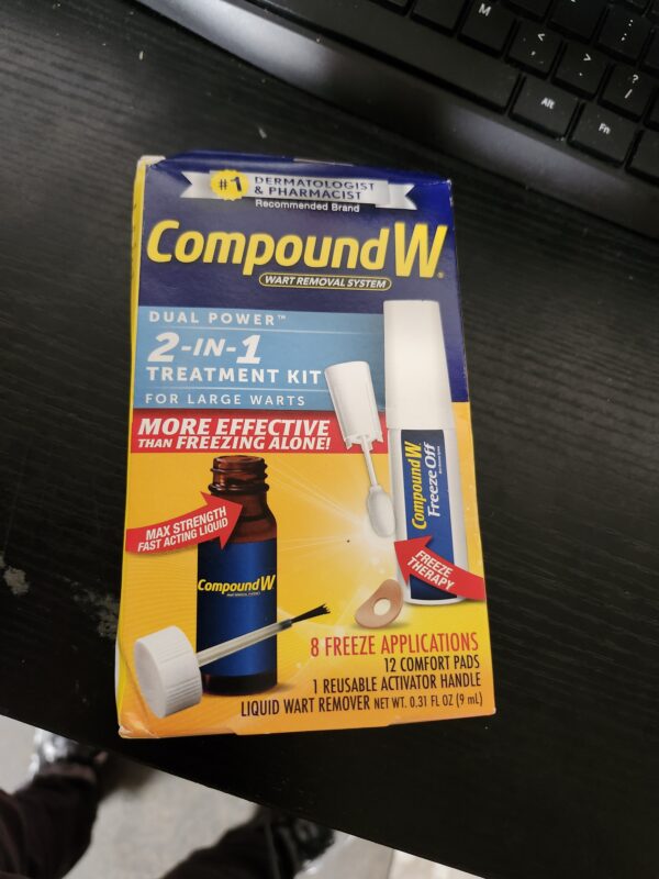 EXPIRE 10/08/2024* Compound W 2-In-1 Treatment Kit for Large Warts, Freeze off & Liquid Wart Remove | EZ Auction