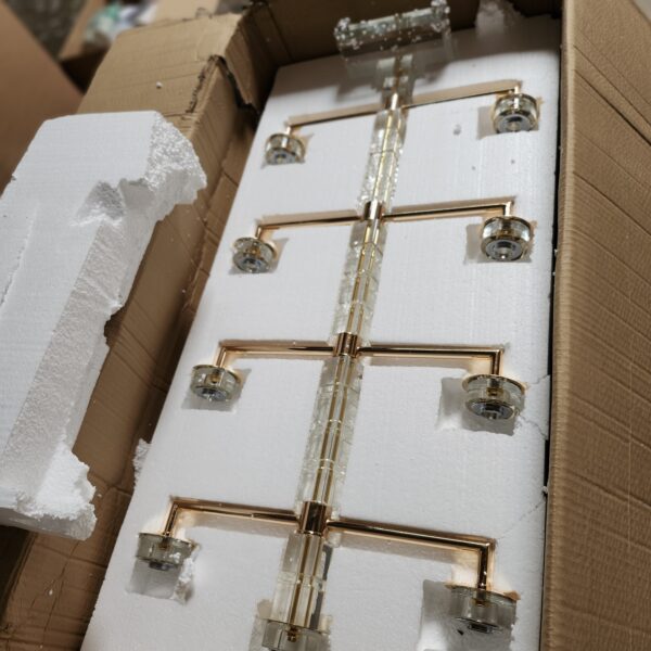 9 Arms Candelabra in Silver 43″ Tall | EZ Auction