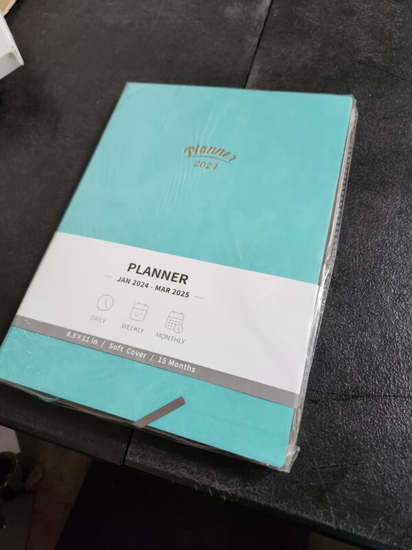 RETTACY 2024 Planner - Calendar 2024 Planner, Planner 2024-2025 Daily Weekly and Monthly, Jan 2024 - Mar 2025, 100 GSM Premium Acid-Free Paper, Leather Softcover, 8.5" × 11" (Mint) | EZ Auction