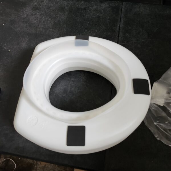 HealthSmart Raised Toilet Seat Riser That Fits Most Standard (Round) Toilet Bowls for Enhanced Comfort and Elevation with Slip Resistant Pads, FSA HSA Eligible, 15.7 x 15.2 x 6.1" | EZ Auction