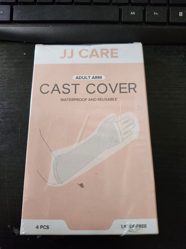 JJ CARE Arm Cast Cover [Pack of 4], Shower Sleeve for Arm Cast, Reusable Waterproof Sleeve for Arm Cast, Shower Protector for Adult Arms, Shower Sleeve for Broken Arm, Wounds, and Burns | EZ Auction