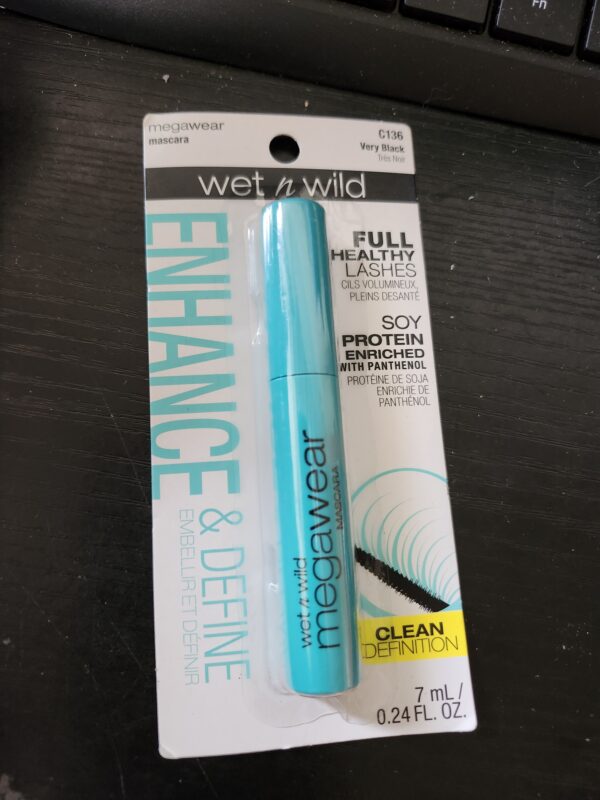 wet n wild Enhance and Define Megawear Mascara, Gentle Gel Volumizing Formula that Promotes Full & Healthy Lashes, Enriched with Soy Protein & Panthenol, Cruelty-Free & Vegan - Black | EZ Auction