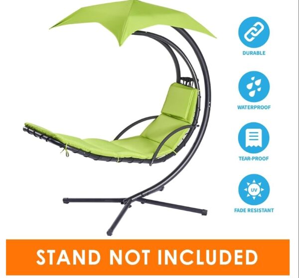 Replacement Cushion and Umbrella for Outdoor Hanging Lounge Chair for Chaise Hanging Hammock Chair (Green) | EZ Auction