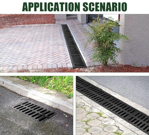 Ductile Iron Driveway Channel Drain Grate-20x8 in. Metal Trench Drain Grates,3 Pack Garage Length,Heavy Duty Channel Drainage Grates for Garage,Factory,Driveway,Parking Lot,Commercial Zone | EZ Auction