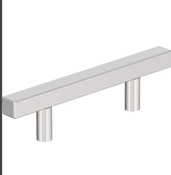 Everyday Modern Cabinet Pull, 3 in (76 mm) Center-to-Center, Polished Chrome | EZ Auction