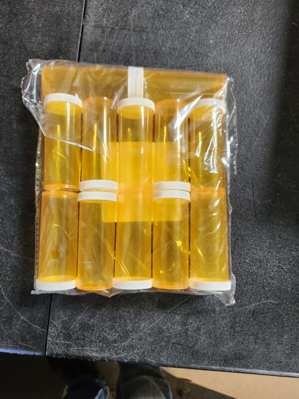 Empty Plastic Pill Bottles with Easy Open Snap Caps (Not Child Resistant), Prescription Medication Vials, Clear Containers, Pill Cases Dispenser Organizers (16 Dram, 12pcs) | EZ Auction