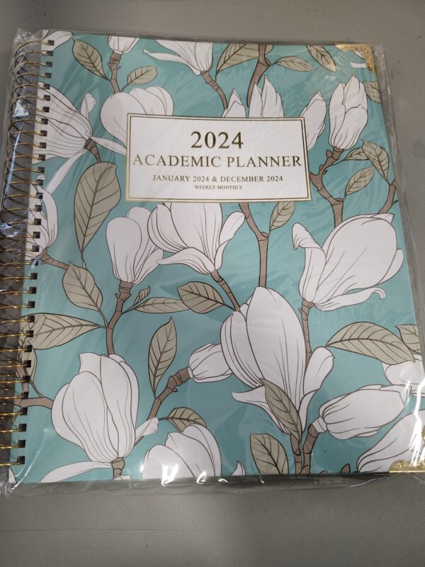 2024 Planner-2024 Weekly and Monthly Planner 8.5x11 Deluxe Daily Agenda Academic Planner,12 Monthly Tabs, Calendar, Inner Pocket, Flexible Cover,Twin-Wire Binding | EZ Auction