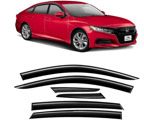 ***MISSING 2 OF THE BIG PIECES***Voron Glass Tape-on Extra Durable Rain Guards for Honda Accord 2018-2022, Window Deflectors, Vent Window Visors, 6 Pieces - 100378 | EZ Auction