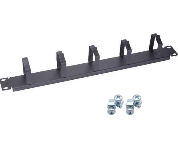 1U 19'' metal horizontal rack Mount cable management with 5 D-Rings | EZ Auction