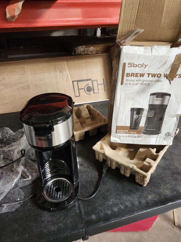 Single Serve Coffee Maker with Thermal Mug 3 Mins Fast Brew Self Cleaning | EZ Auction