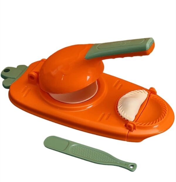 2 In 1 Dumpling Maker Machine Kitchen DIY Dumpling Making Mold Tool Baking Pastry Manual Artifact For Pressing Dumpling Skin Wrapper Mould Dough Press Maker (Orange) - Copy | EZ Auction