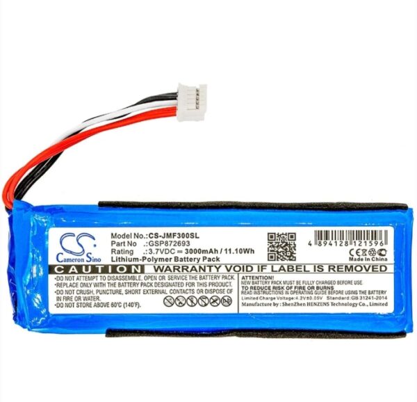 Replacement Battery for JBL Flip 3, Compatible with JBL FLIP3 Gray, fits Part No JBL P763098 03, GSP872693, 3.7V Li-Polymer 3000mAh/11.10Wh Speaker Battery | EZ Auction