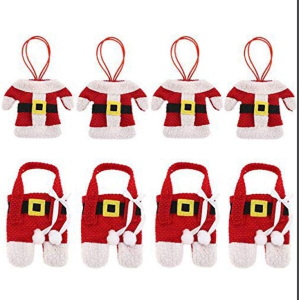 * PACK OF 5* Sohapy 8Pcs Fancy Santa Suit Christmas Silverware Holder Pockets For Dinner Table Decor Christmas Party Birthday Home Decoration - Copy | EZ Auction