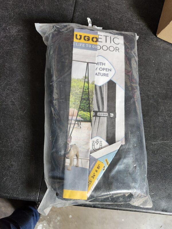 AUGO Magnetic Screen Door - Self Sealing, Heavy Duty, Hands Free Mesh Partition Keeps Bugs Out - Pet and Kid Friendly - Patent Pending Keep Open Feature - 34 Inch x 81 Inch | EZ Auction