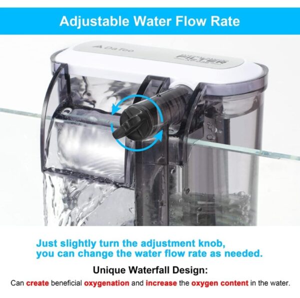 Aquarium Hang On Filter Small Fish Tank Hanging Filter Power Waterfall Filtration System | EZ Auction