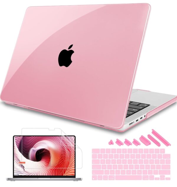 Tuiklol for MacBook Pro 14 inch Case 2023 2022 2021 Release M3 A2992 A2918 M2 A2779 M1 A2442 Pro/Max Chip, Hard Shell Case + Keyboard Cover + Screen Protector for MacBook Pro 14" with Touch ID,Pink | EZ Auction