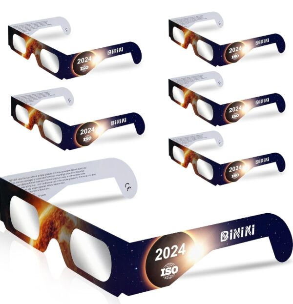 Solar Eclipse Glasses AAS Approved 2024 - CE & ISO Certified Safe Shades for Direct Sun Viewing(6 Packs), FR-2401 | EZ Auction