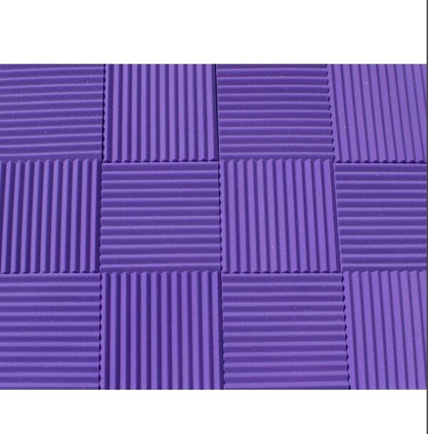 Acoustic Foam Panels, Bulk 48 Pack, 12x12x1" Inch Tiles For Studio Soundproofing And Sound Dampening, 48 Square Feet Per Pack, 12 Color Options (Purple) | EZ Auction