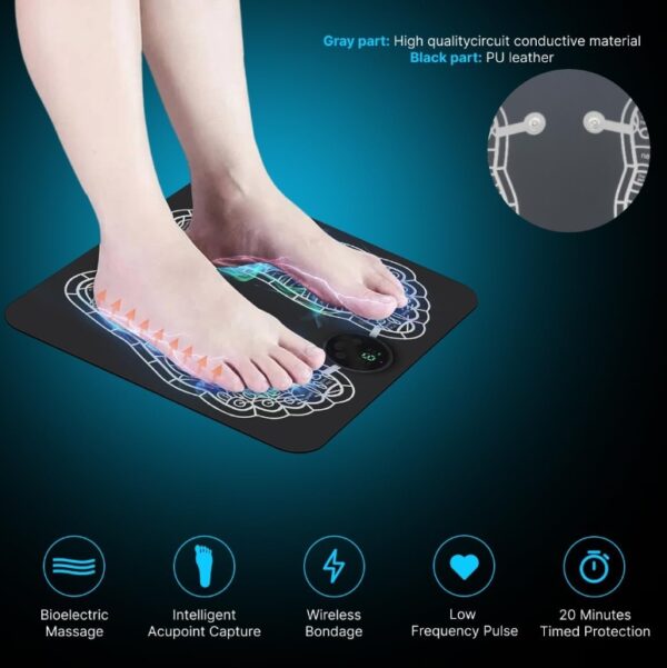 EMS Foot Stimulator, Portable & Recheargable EMS Foot Massager Mat for Pain Relief, Neuropathy, Muscle Relaxation, Improve Circulation | EZ Auction