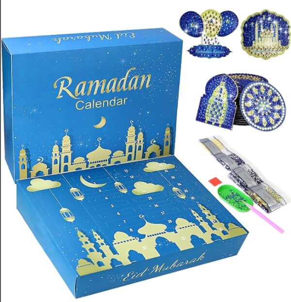 Ramadan Calendar Gift for Kids and Adults, 30 Days Countdown Ramadan Advent Calendar, Ramadan Decorations Diamond Refrigerator Magnet, Eid Mubarak Festive Countdown Calendar | EZ Auction